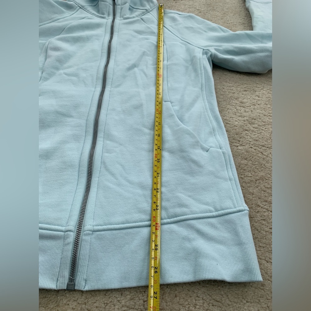 Lululemon Womens Size 12 Scuba Full-Zip Hoodie in Powder Blue Activewear Jacket - Picture 10 of 14